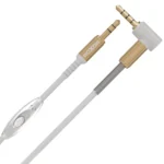 کابل صدا AUX میکروفن دار موکسوم مدل MOXOM 1M AUX-42M سفید