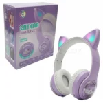 هدست بی سیم فانتزی طرح گربه مدل CAT EAR STN-28T بنفش