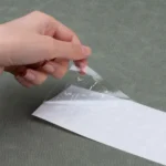 کیبورد لیبل شفاف 100 عدد سفید شیشه