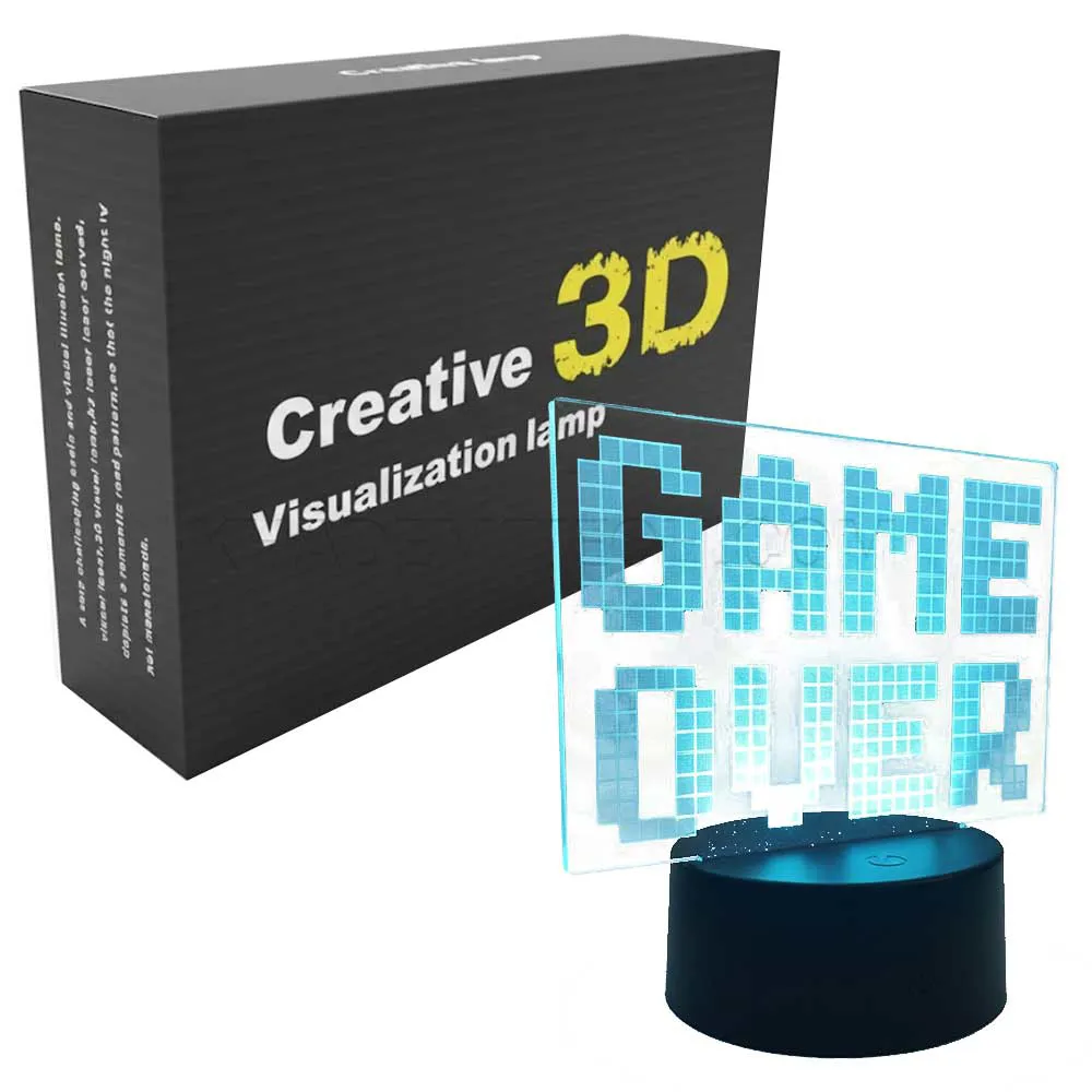 40ec5ddf06d6c0bd1ef289ead48a5ce4239ffcdcbfcb4c8e3ac7d3ce62756bc3.webp بالبینگ طرح GAME OVER مدل Creative 3D