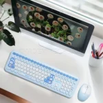 کیبورد و ماوس بی سیم مافی مدل MOFII 666 PRO آبی