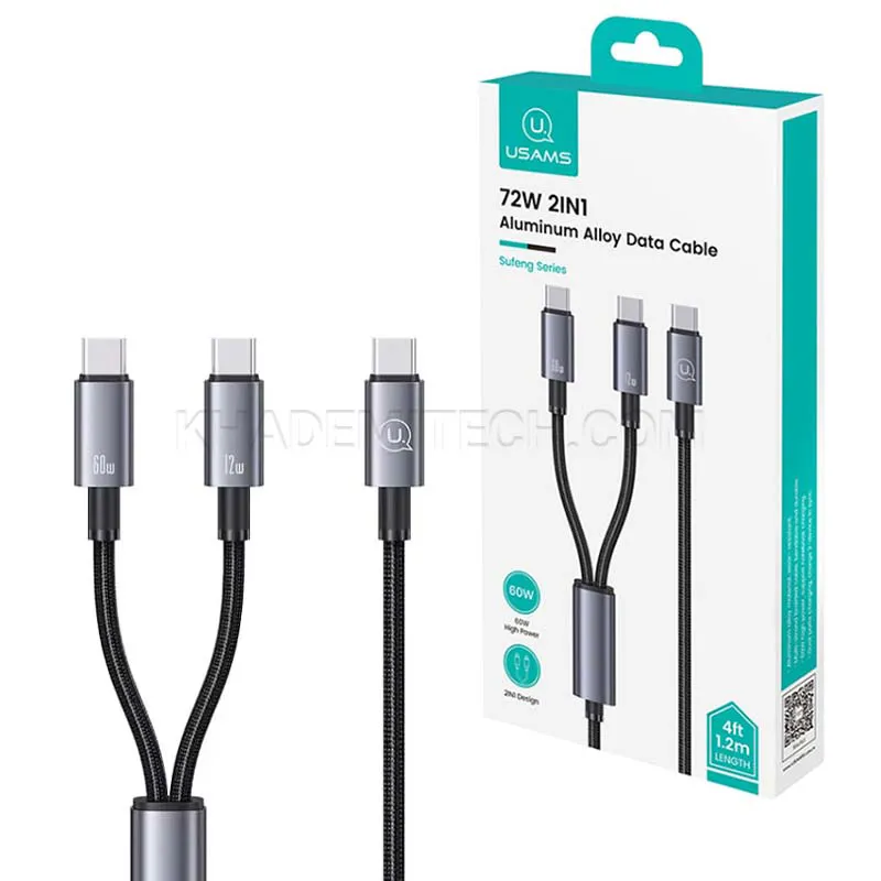 4193046999bacf0865efd08e85f3b853c908593094f086aacb981819341e2929.webp کابل SJ740 2IN1 Usams مشکی