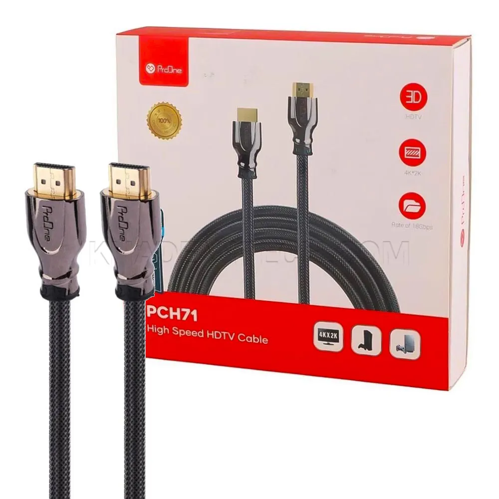 4195d1921ea00150764edafd1fdfa63bc242c1a7c7d46e377c61b8c747adbb6f.webp کابل پرووان PROONE PCH71 V2 2M HDMI