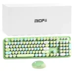 کیبورد و ماوس بی سیم مافی مدل MOFII SWEET FULL سبز