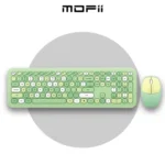 کیبورد و ماوس بی سیم مافی مدل MOFII 666MIX سبز