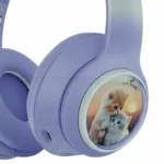 هدست بی سیم عروسکی طرح گربه مدل AKZ 02E CAT بنفش