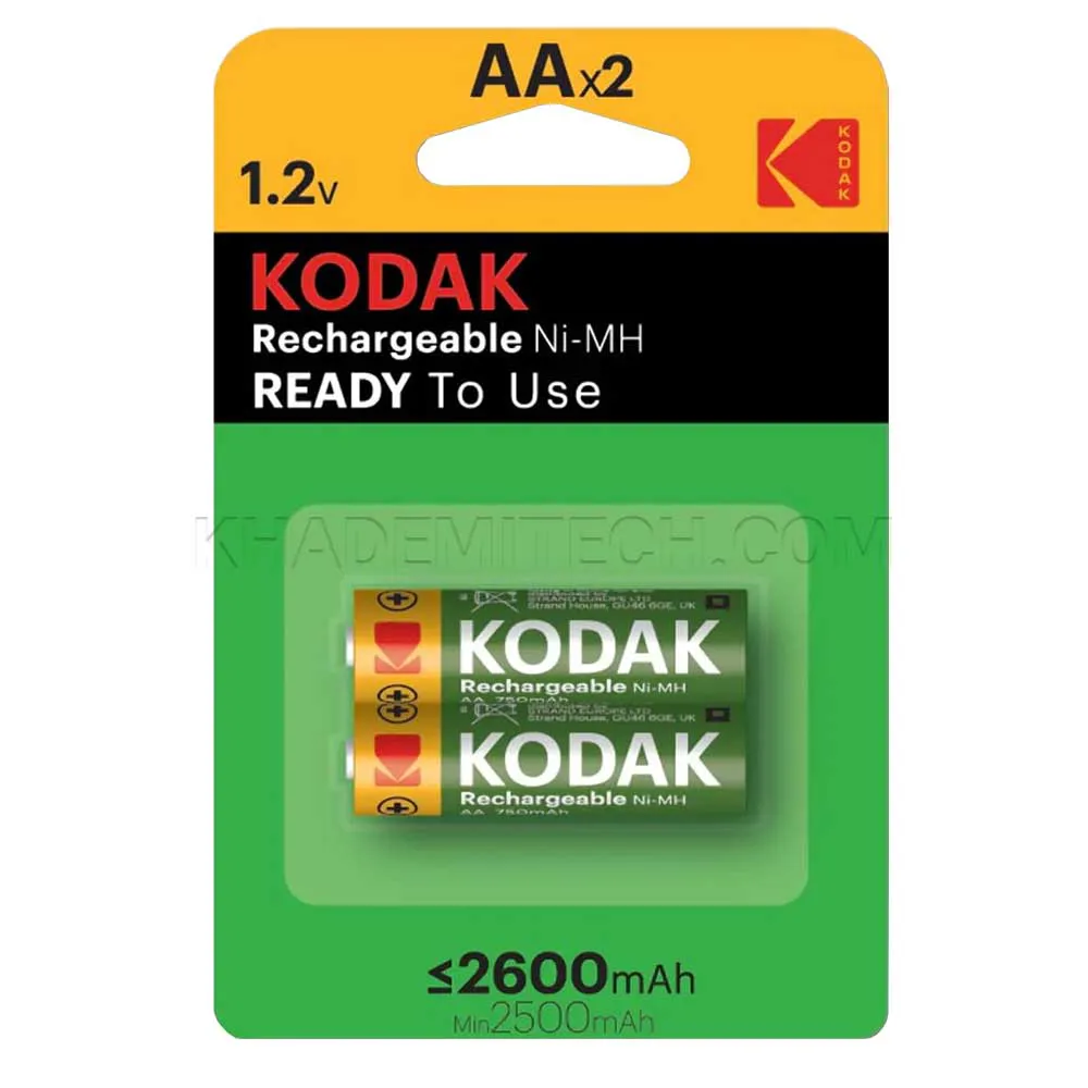 44e99830c6901bc6e04ebba626910d6d94f94174b215abaecd4402241b2c63ae.webp باطری قلمی شارژی کداک مدل KODAK 2600mAh دو کارتی