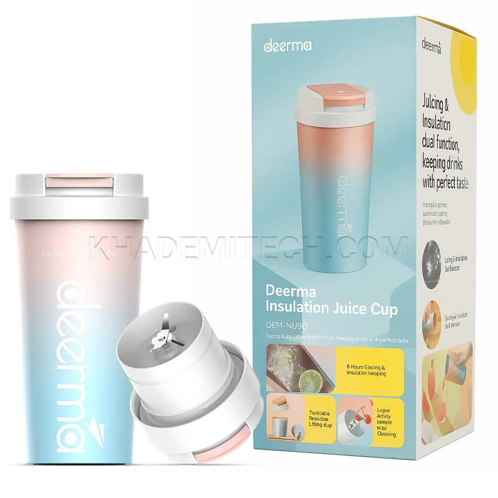 45da97015d2ba9618b7e074c478bf98b970671aec4ff0d35757b09289d85c069.webp مخلوط کن قابل حمل شیائومی مدل DEERMA DEM-NU90