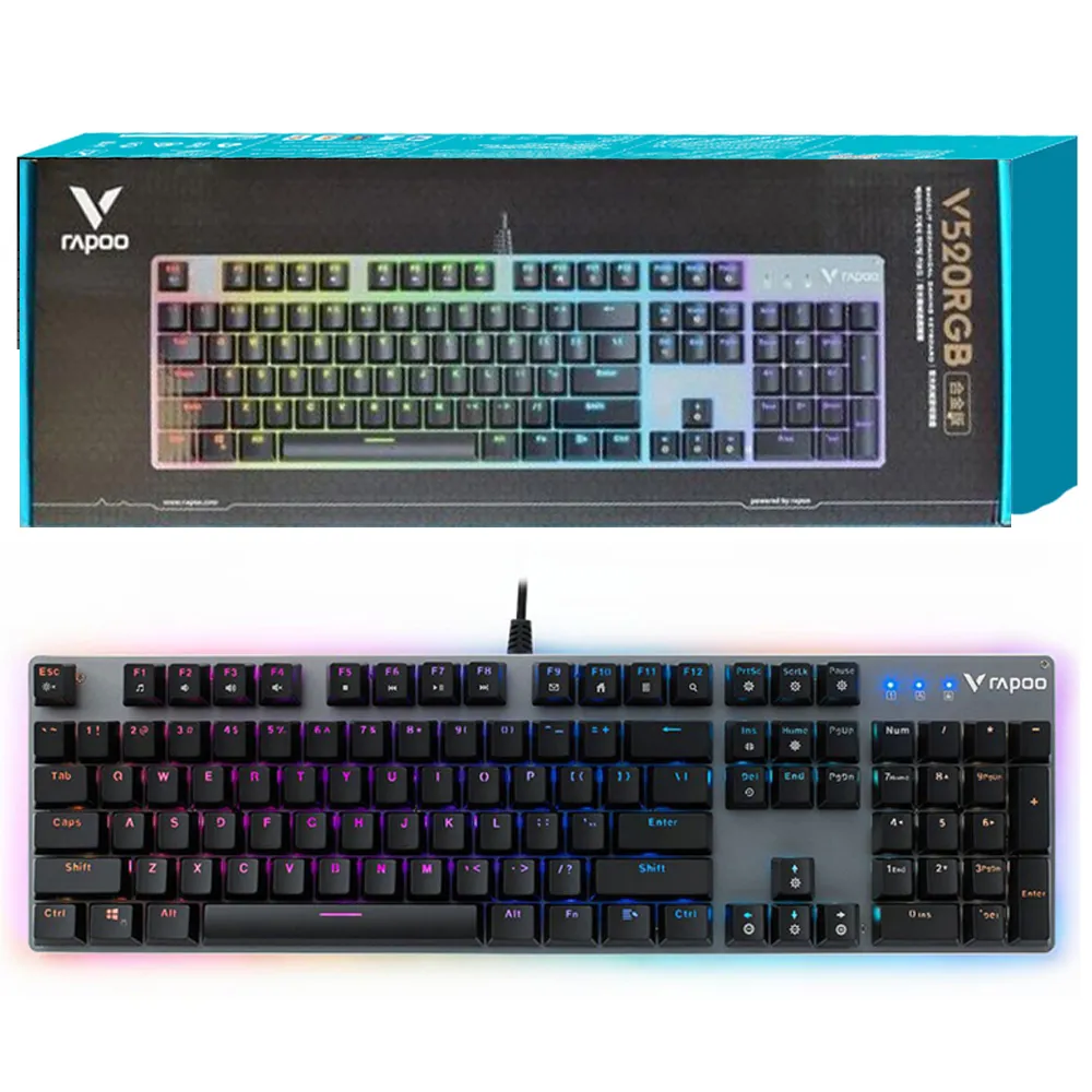 4812b443ab3c8fef64b0d8d9089d84356bb35212d8af9a31c304fac1ef6f90cc.webp کیبورد گیمینگ بی سیم و با سیم رپو مدل RAPOO V520 RGB