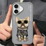 قاب اپل مدل Nimmy Cool Cute Little rich tycoon IPHONE16 نچرال