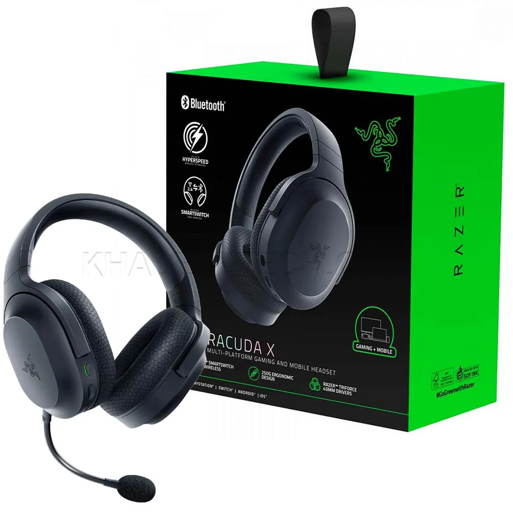 486919208250e2b563913c072a83271a58d2492add32fc313bbf9ba23f9344fc.webp هدست گیمینگ بی سیم ریزر مدل RAZER BARRACUDA X مشکی