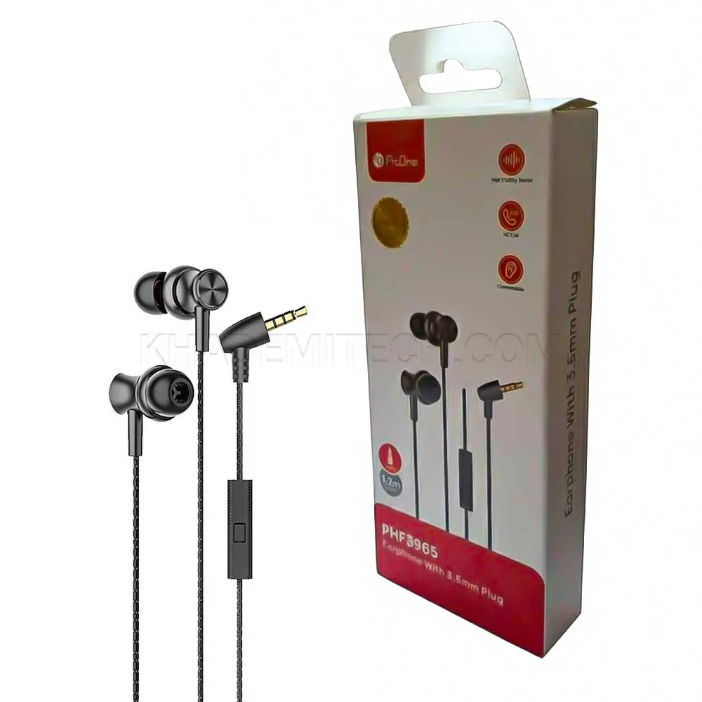 48d53e84dad339dc09090968eb386771dda60a16bb60db26c29c089652390044.webp هندزفری سیم دار پرووان PROONE PHF3965 مشکی