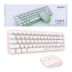 کیبورد و ماوس بی سیم مافی مدل MOFII IBEAN PURE سفید صورتی