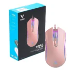 ماوس سیم دار گیمینگ رپو مدل RAPOO V25S صورتی