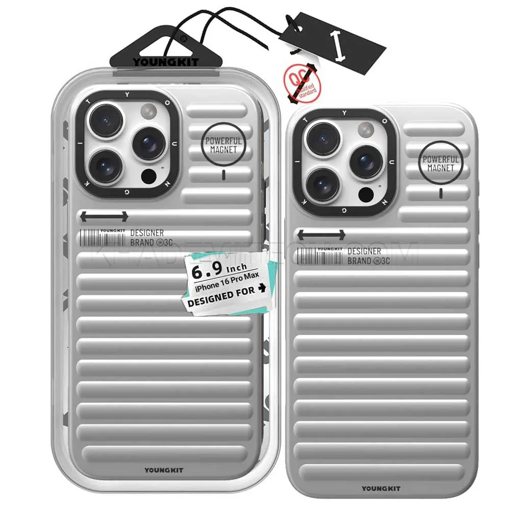 4eca24b5265c0d8227ae3c25bd68a3dad03db7662fa5e5131a89b3be8db9deaf.webp قاب اپل یانگ کیت مدل YOUNGKIT Iphone 16 ProMax Magnetic نقره ای