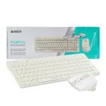 کیبورد و ماوس بی سیم ایفورتک مدل A4tech FG2400 بژ