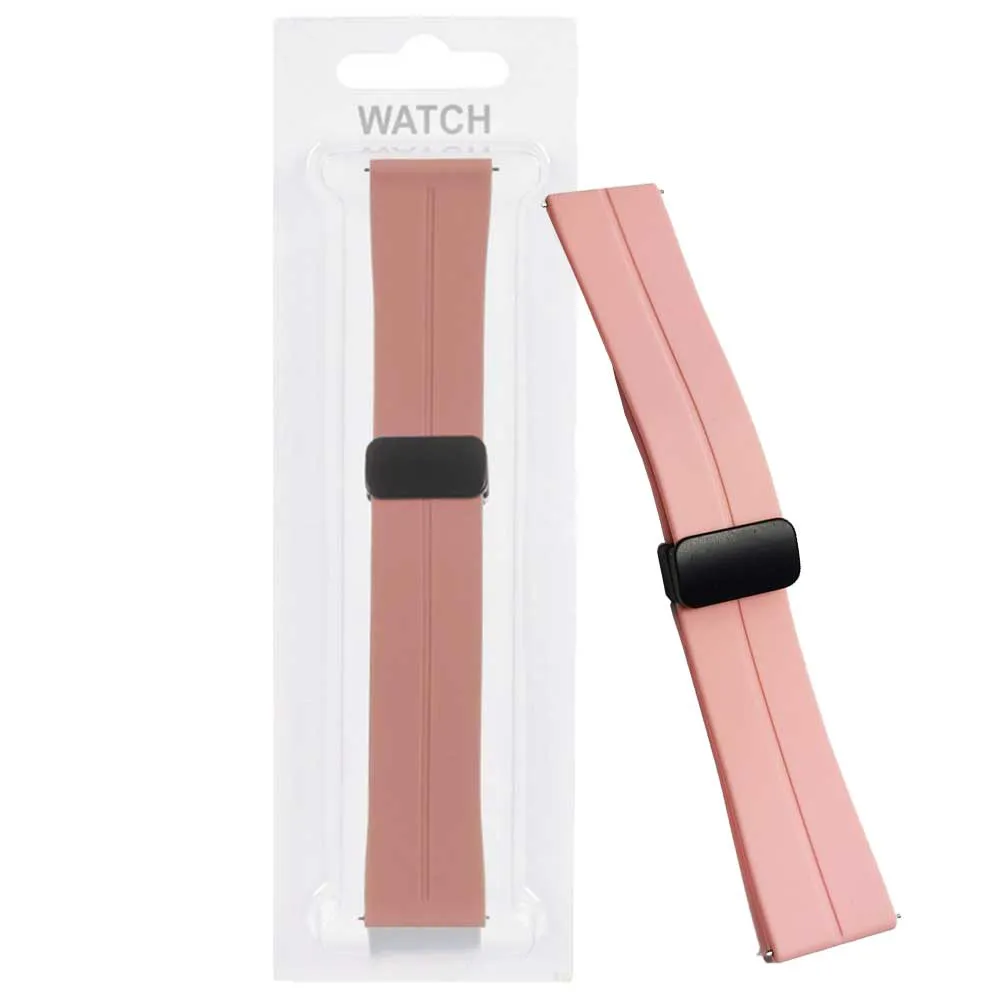 4fa491e337a765b4d3d1f37aed23435a43dcfd73a9ecdb08006bc7633e88157a.webp بند سیلیکونی مدل SILICON 20mm صورتی