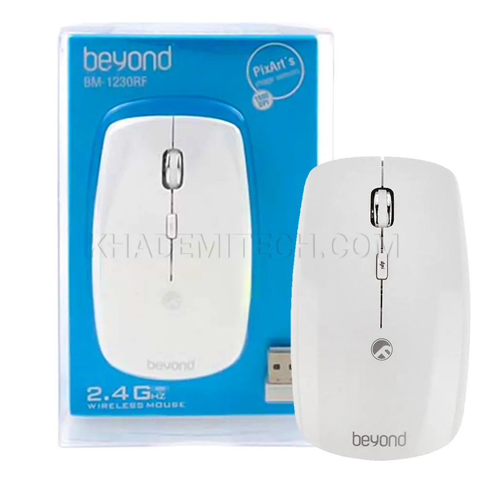 54dc530a578b46df5529f5a256f90b10105808702b9b07445e4f2b6ade2533d5.webp ماوس بی سیم بیوند مدل BEYOND BM-1230RF سفید