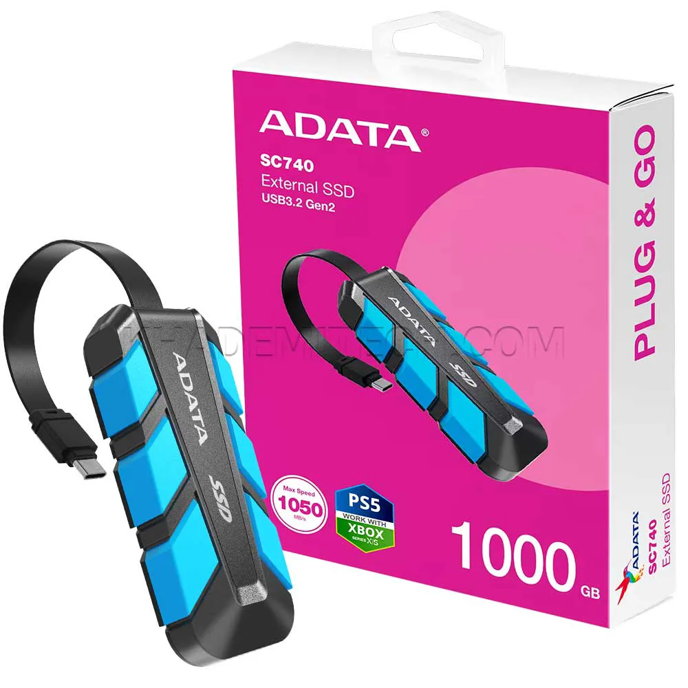 5771639383f895195c905a2671c9df803c2fc19da2b995b3909caa12c208cc81.webp هارد اکسترنال ای دیتا مدل ADATA SC740 SSD 1T آبی گارانتی آونگ