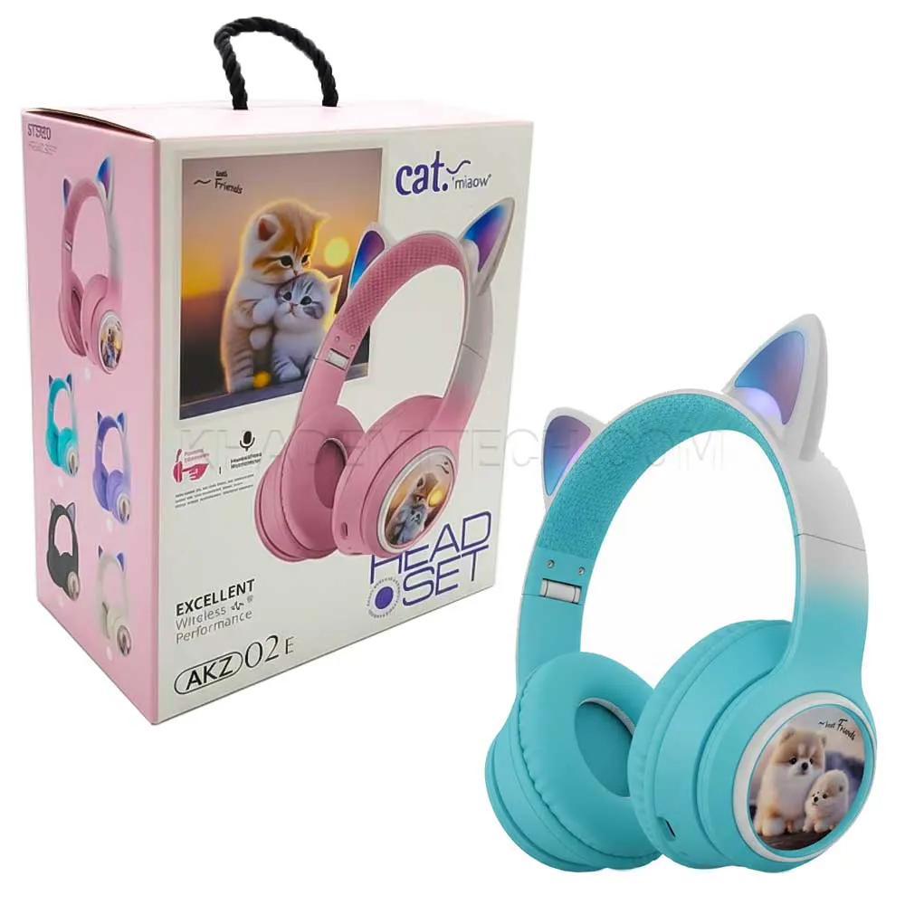 591b72e5d4982ef28d7c80db5570526610b05cd1f18e16d771698ee4e5fde078.webp هدست بی سیم عروسکی طرح سگ مدل AKZ 02E DOG آبی