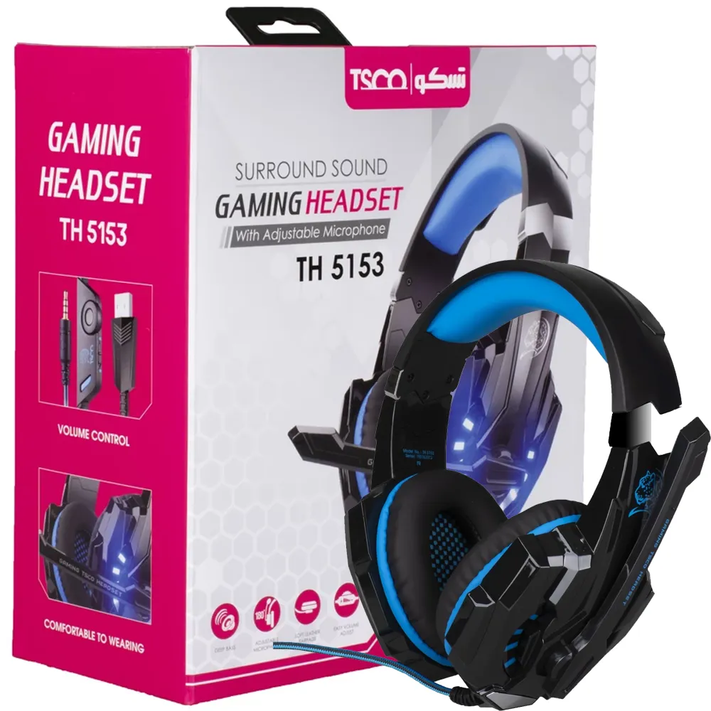 601f82a4b617205e2e2cca03238ff4310d63635fd0c37b93aa61cbf4199b6ca6.webp هدست سیم دار گیمینگ تسکو مدل TSCO TH-5153