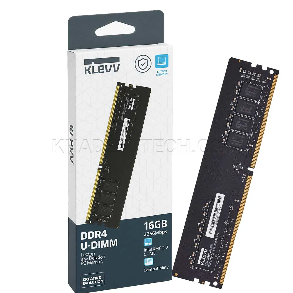 61e2e7d0b3d3ccaa989425c59e1d5c13e7bafeb5a574dc752686ed5c3a13cd46.webp رم کامپیوتر کلو مدل KLEVV DDR4 2666 16G ام آی تی