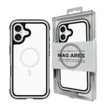 قاب اپل مدل KZDOO MAG ARES IPHONE 16 نقره ای