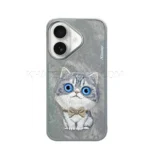 قاب اپل مدل Nimmy BIG EYES Cat IPHONE 16 نچرال