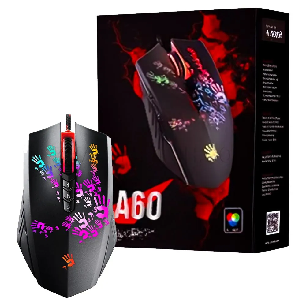64bc34fe0dddf6182b18b68108ef8a8ff4b51d7e83ea3eaee6e868ca3f7fe87c.webp ماوس سیم دار گیمینگ ایفورتک مدل A4TECH BLOODY A60