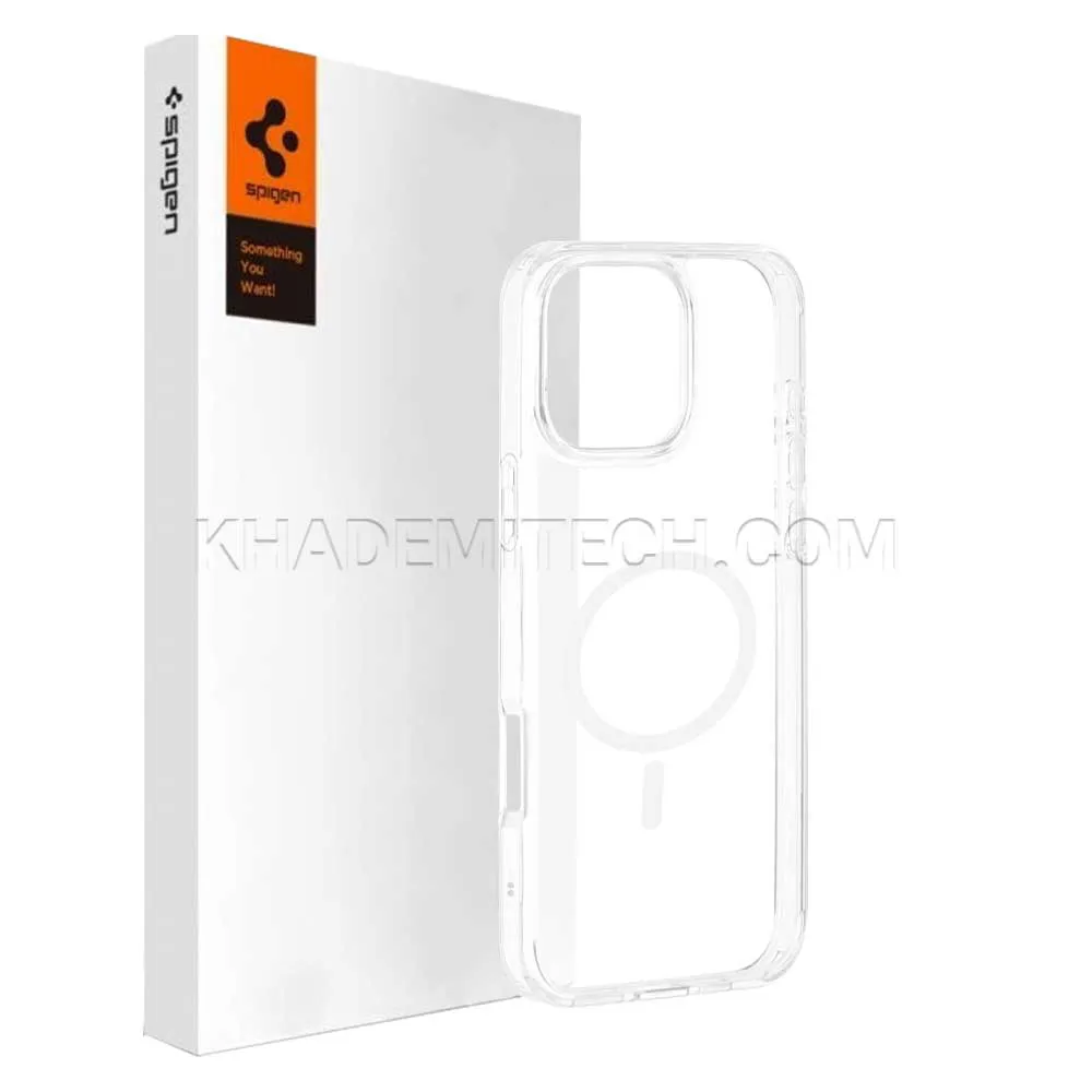 6a54e8c8646a42e60fc27f67895eb8afc4b23b4866bf864f2888c45798674fe7-1.webp قاب اپل اسپیگن مدل Spigen IPHONE 16 MagSafe شفاف
