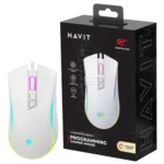 ماوس سیم دار گیمینگ هویت مدل HAVIT MS1034 سفید