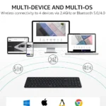 کیبورد بی سیم رپو مدل RAPOO E9350L خاکستری