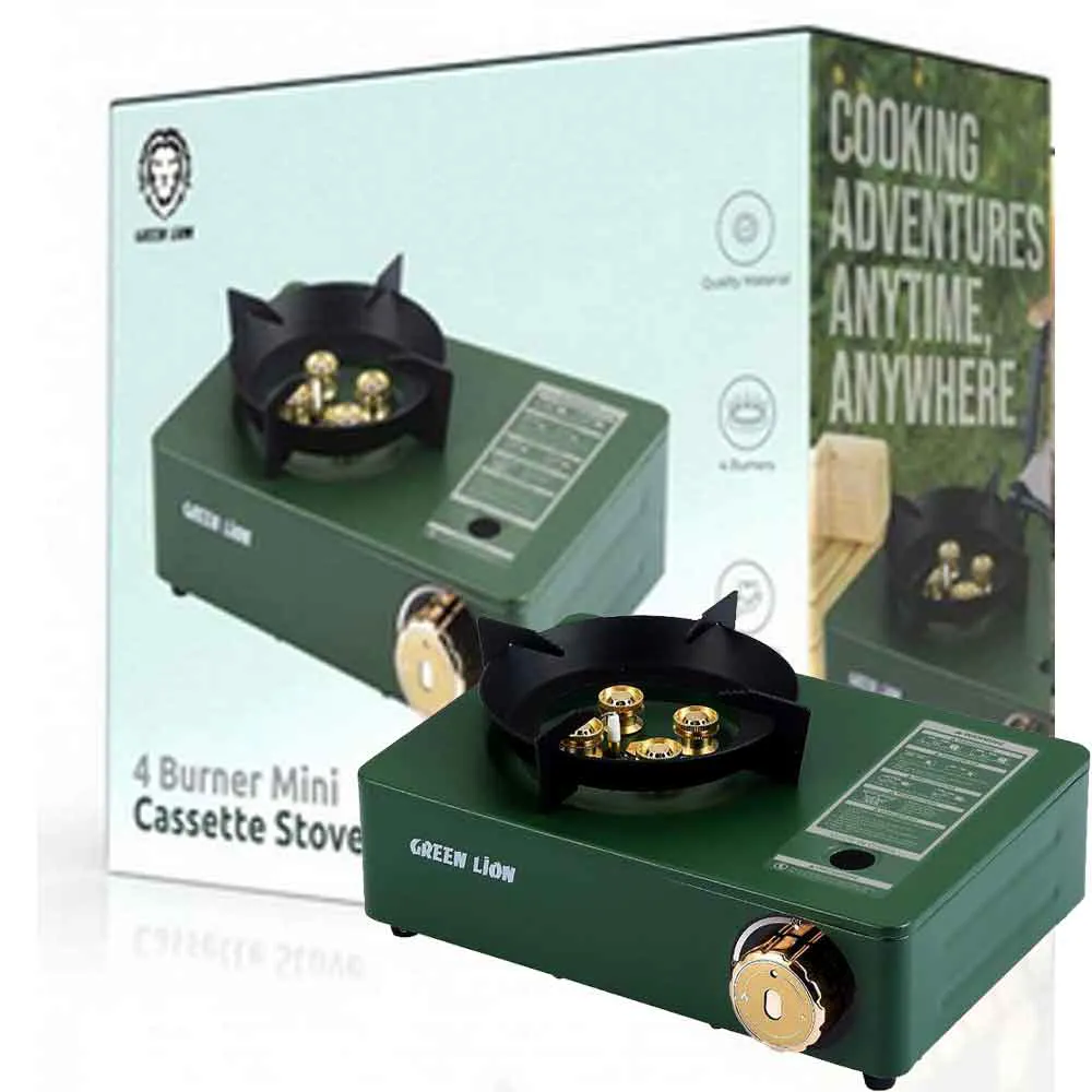 6e1ecffba73fd30558d3fea408f817096642979ae42c72b7dd380e7dac9d6bea.webp اجاق گاز مسافرتی گرین لاین مدل LION GREEN CN4BUCASTVECN