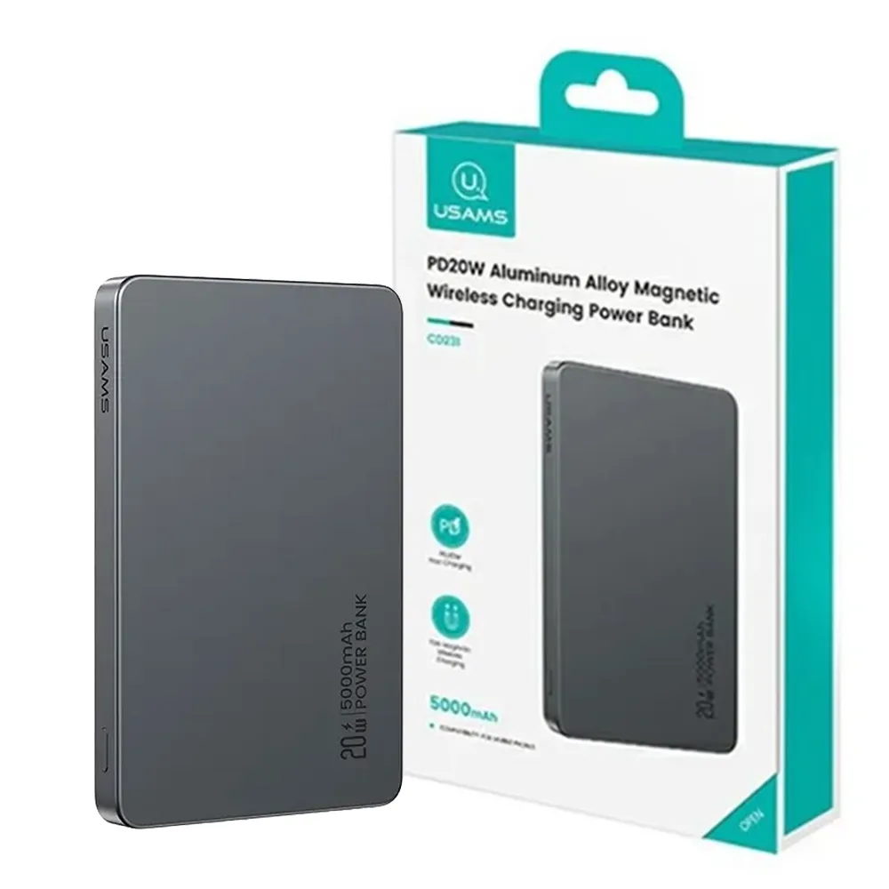 705c9f3d11306a77b8e0c10404bec3794295b4e3a27f43dc4f6b59d9e7a01003.webp پاوربانک وایرلس یوسامز مدل Usams CD231 20W 5K مشکی