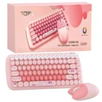 کیبورد و ماوس بی سیم مافی مدل MOFII CANDY فانتزی گربه ای صورتی
