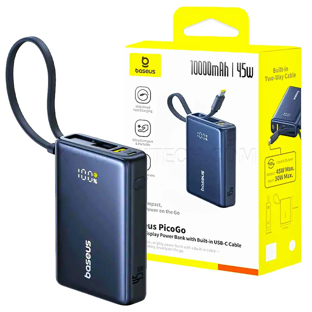 77290058d780999e6612ae63ade3bd1d5a3ec1806a9981e0d84946e86e089a29.webp پاوربانک بیسوس مدل BASEUS P10076803123-00 10000mAh مشکی