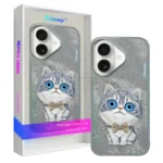 قاب اپل مدل Nimmy BIG EYES Cat IPHONE 16 نچرال