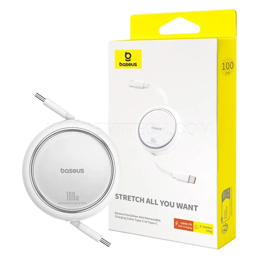 7cf2b7842b48b05f7393ff83bafee709b1ca334d78f1c0750fff248da54520a2.webp کابل تبدیل USB-C به USB-C بیسوس مدل BASEUS P10364500211-00 100W سفید