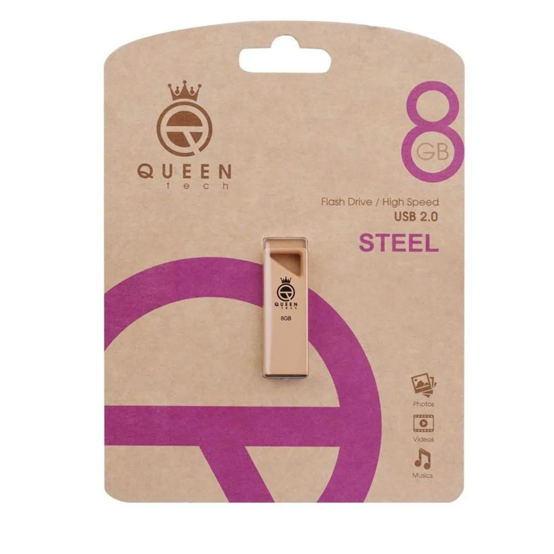 7d8eaa6593c7554f244679a9c9f099af2b1b7441f59ddf977c07f01a27b4d9cd.webp فلش QUEENTECH STEEL 8G گارانتی مادام العمر