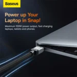 کابل تایپ سی بیسوس مدل BASEUS CAKW000201 PD مشکی