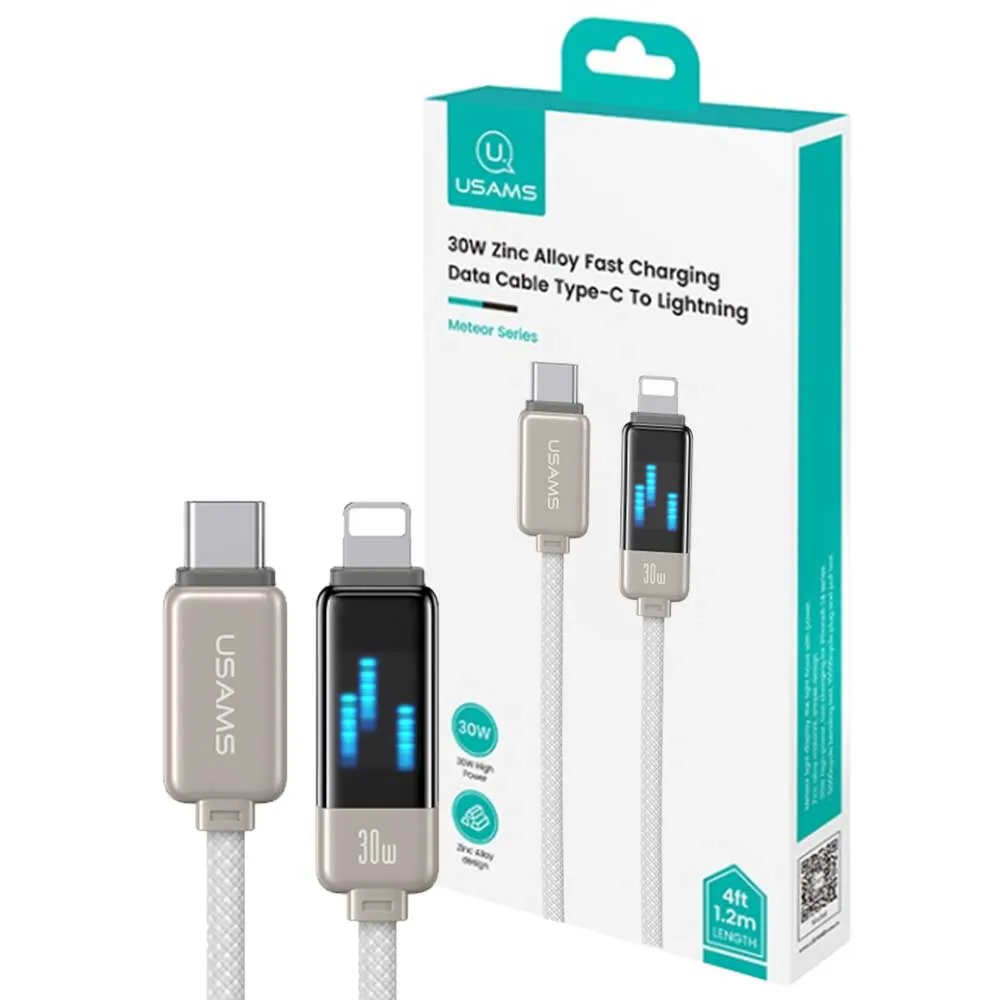 7e2423b5dd7404b1eb7338e2da49805855e64095fa5a1ec77a761295a54e59ca.webp کابل لایتنینگ یوسمز مدل Usams SJ743 PD IPHONE تیتانیوم