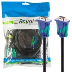 کابل مانیتور رویال مدل ROYAL VGA 3+6 طول 3 متر