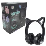 هدست بی سیم فانتزی طرح گربه مدل CAT EAR STN-28T مشکی