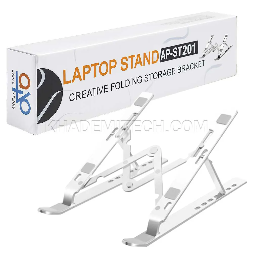 80b0d1878ae9d19f955867380c7cbf4f5f2080a31138f5cca2f89806d61e6375.webp استند نوت بوک آرمور مدل ARMOR Plus AP-ST201 نقره ای