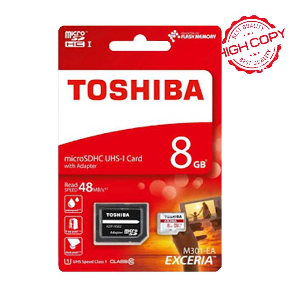 818b411afea3cabc0197b6155f528eba7607eb44ab90ea7340347550567ed3c4.webp رم میکرو توشیبا مدل TOSHIBA 90MB U1 C10 8G گارانتی مادام العمر