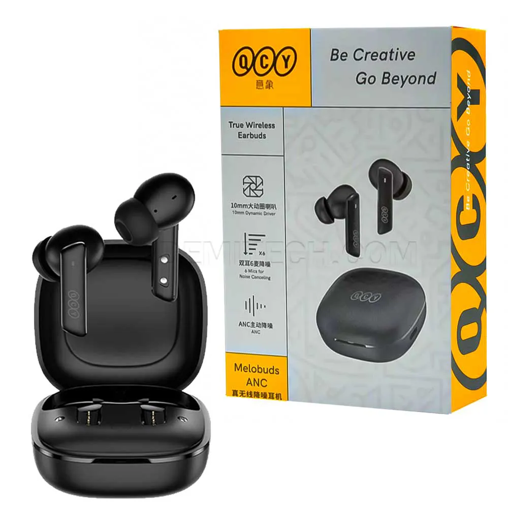 81bb12a8186e0deeccf87607cbae08f856a3a2a568f1546193c7f37558eb5001.webp ایرپاد کیو سی وای مدل QCY Melobuds ANC مشکی