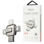 مبدل OTG و فلش مموری 4 سر یسیدو مدل YESIDO FL15 256G