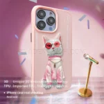 قاب اپل مدل Nimmy Cool Cute White beauty IPHONE 16 ProMax صورتی