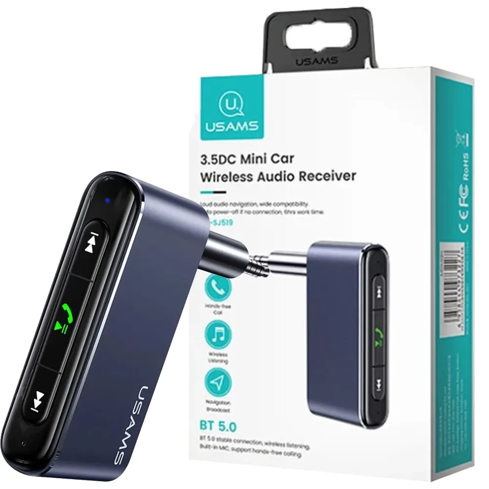 853abbb5ee8f57b8fe1179c92a2d3c28390ea3d02d63996da9183a3480f03ab3.webp دانگل بلوتوث یوسمز مدل Usams SJ519 AUX