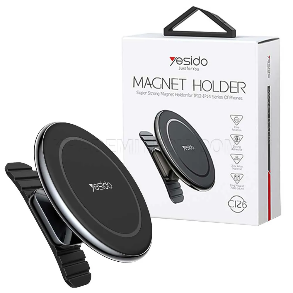 89358ae7f631738e528332f2207be10d42308fe3c25fc7e35350cfe699fd2862.webp هولدر مگنتی موبایل یسیدو مدل Yesido C126